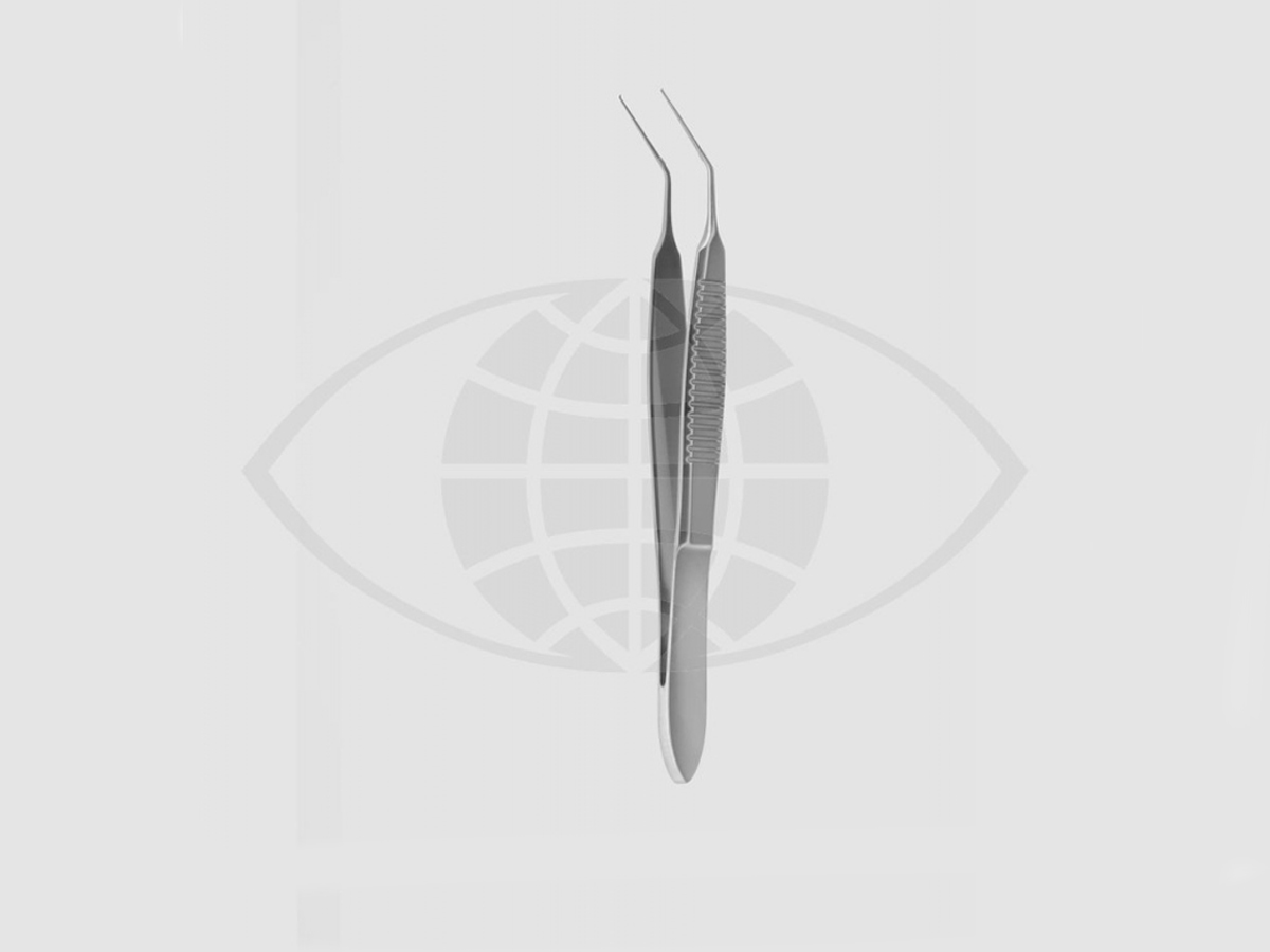 Micro pince pour capsulorhexis - Type Utrata - Angulaire - Pour incisions de 1,8 mm - Tiges de 13 mm de long - 1 pc