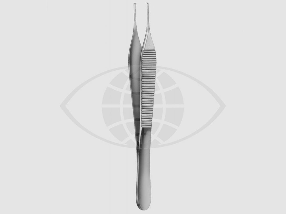 Adson pincet - 1 x 2 tanden - 12 cm - 1 st