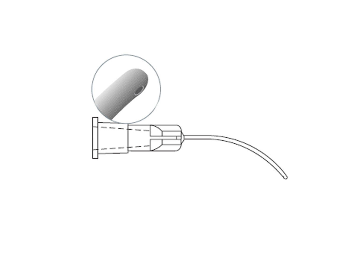 Simcoe Cortex Extractor - Gebogen - Steriel - 23G x 1/2" - 0,3 mm opening - 1 x 10 st