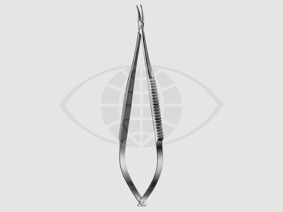 Castroviejo Micro-naaldhouder - Gebogen - Zonder slot - 14 cm - 1 st