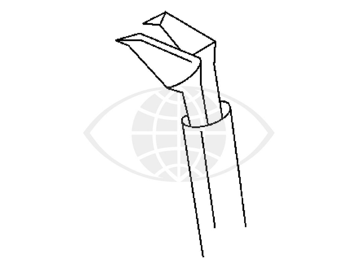 Capsulorhexispincet - Utrata stijl - Titanium handvat - 0,6 mm - 1 st