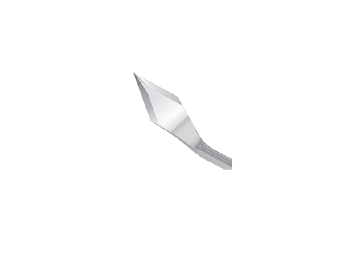 Couteaux à fente ophtalmiques – Angulés – 2,2 mm – 1 x 10 pcs