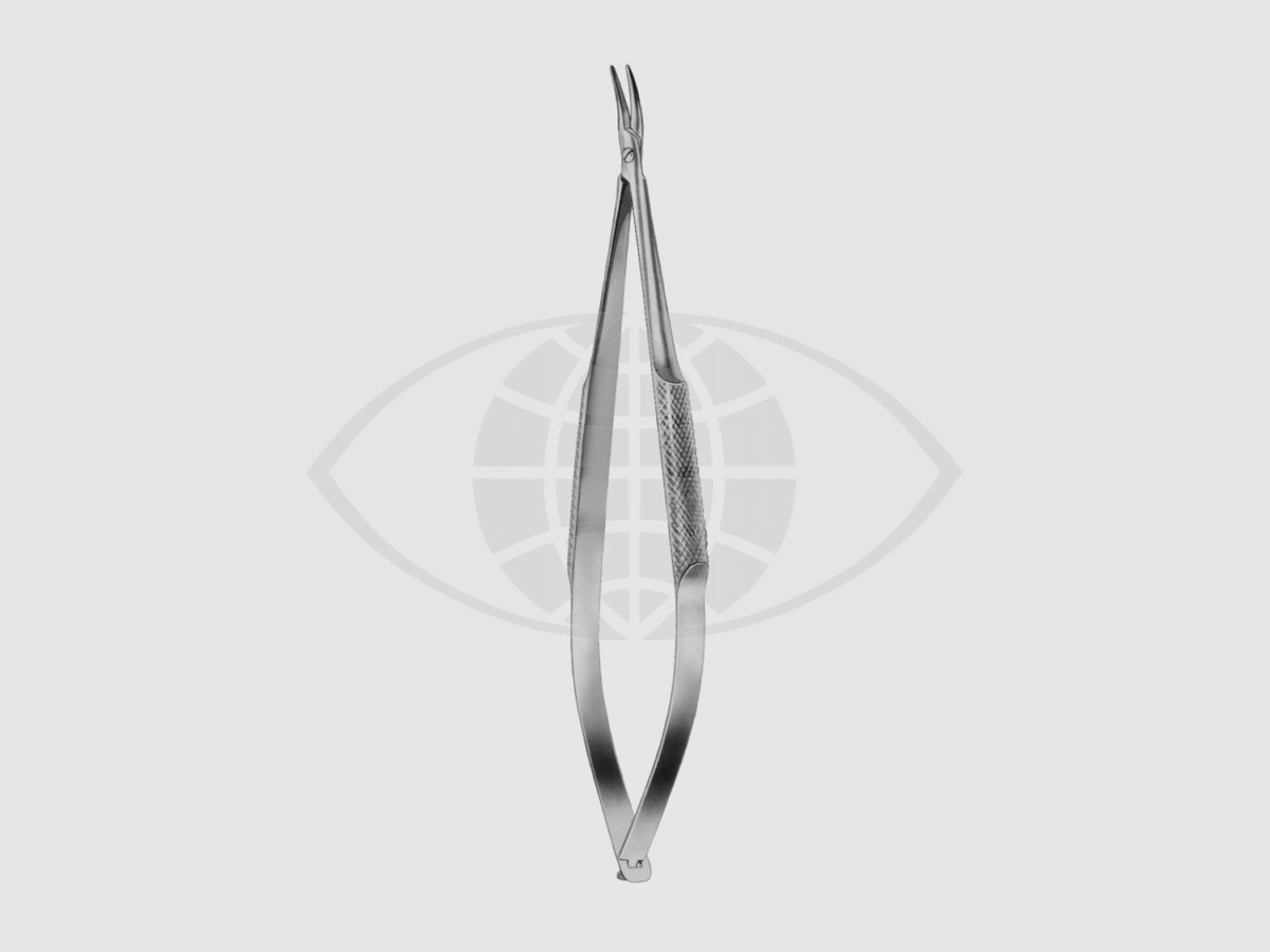 Barraquer Micro-naaldhouder - Gebogen - Standaard model - Zonder slot - 1,0 x 10 mm - 13 cm - 1 st