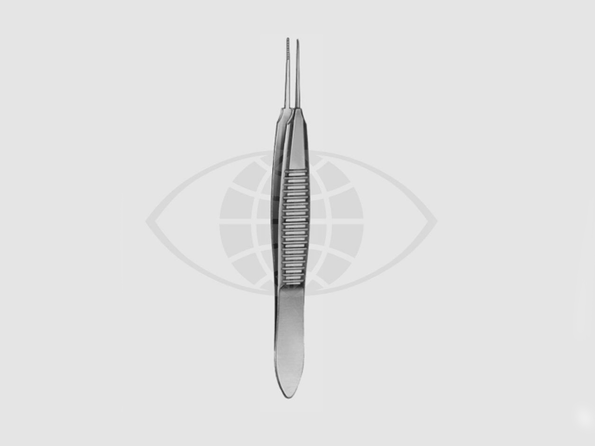 Pince Micro-Iris - Modèle Bonn - Droite - Dentelé - 7 cm - 1 pc