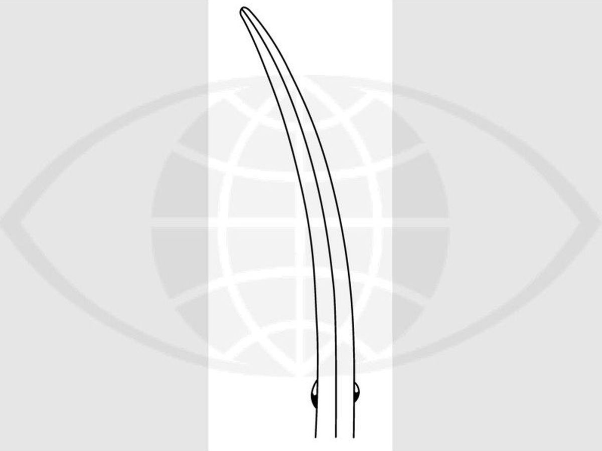 Ciseaux d'énucléation - Demi-courbe - 13,5 cm - 1 pc