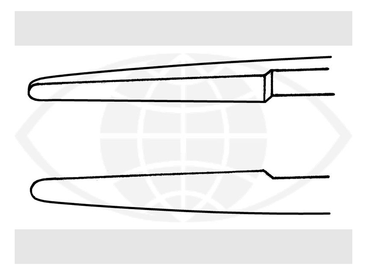 McPherson Micro-bindpincet - Gehoekt - 10,5 cm - Met een bindplatform van 5 mm - 1 st