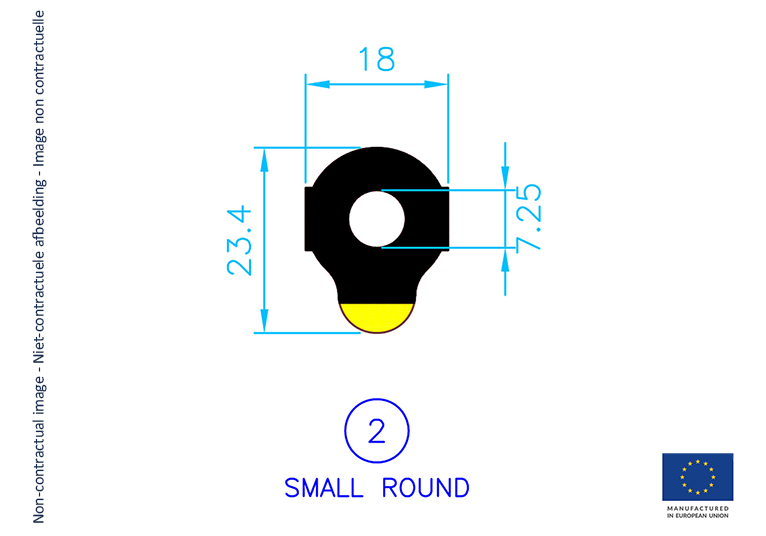 Lens blocking Red Five II - Shape nr. 2 Small Round - Rol 1000 st