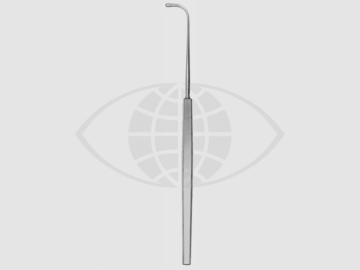 Gass Crochet à décollement de rétine - 13 mm - 1,5 mm trou ovale - 1 pc