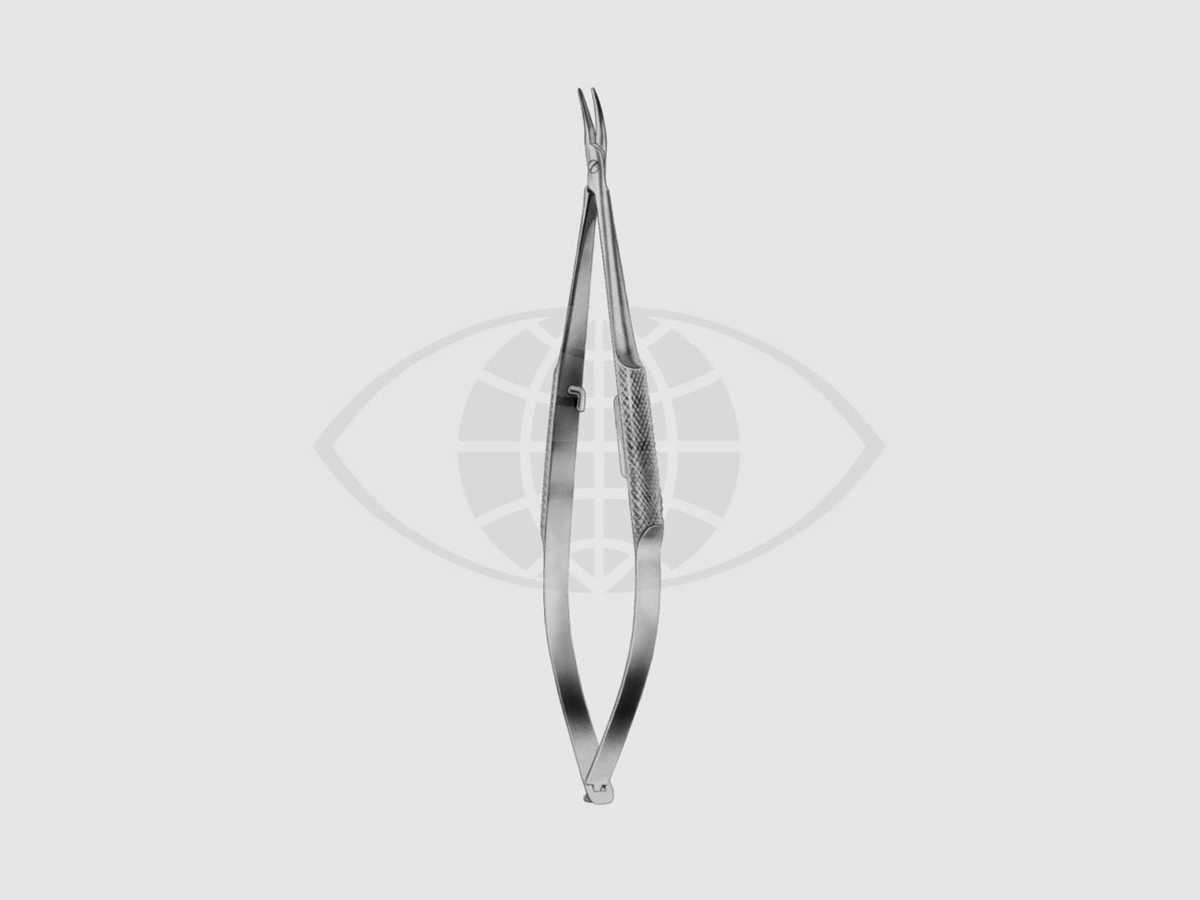 Barraquer Micro porte-aiguille - Courbé - Modèle standard - Avec verrou - 0,1 x 10 mm - 13 cm - 1 pc