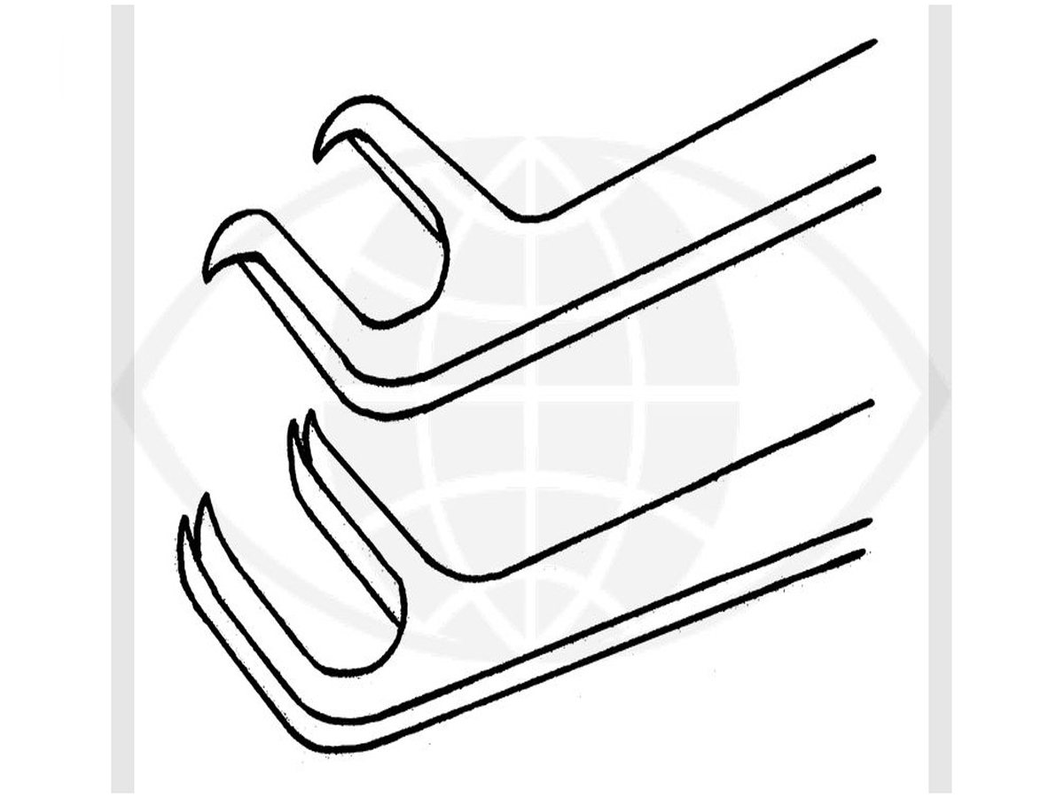 Polack Pince de suture cornéenne - En forme de U - 1 x 2 dents - 7,5 cm - 0,12 cm - 1 pc