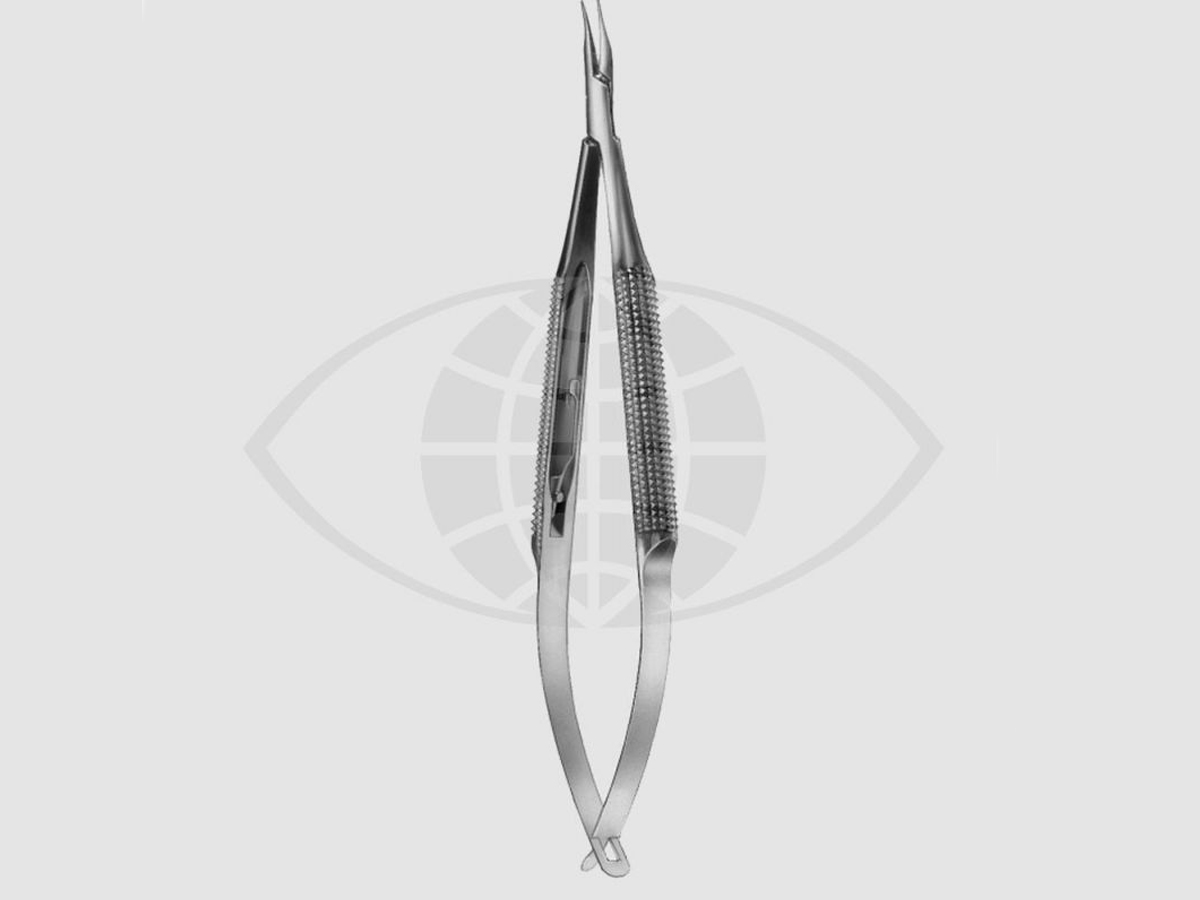 Barraquer Micro-naaldhouder - Gebogen - Zonder slot - 11,5 cm - 1 st