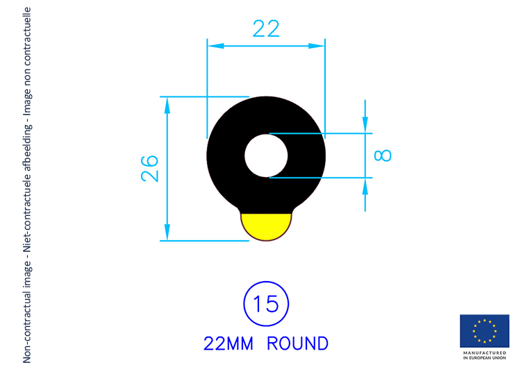 Lens blocking Xpad II - Shape nr. 15 22MM Round - Rol 1000 st