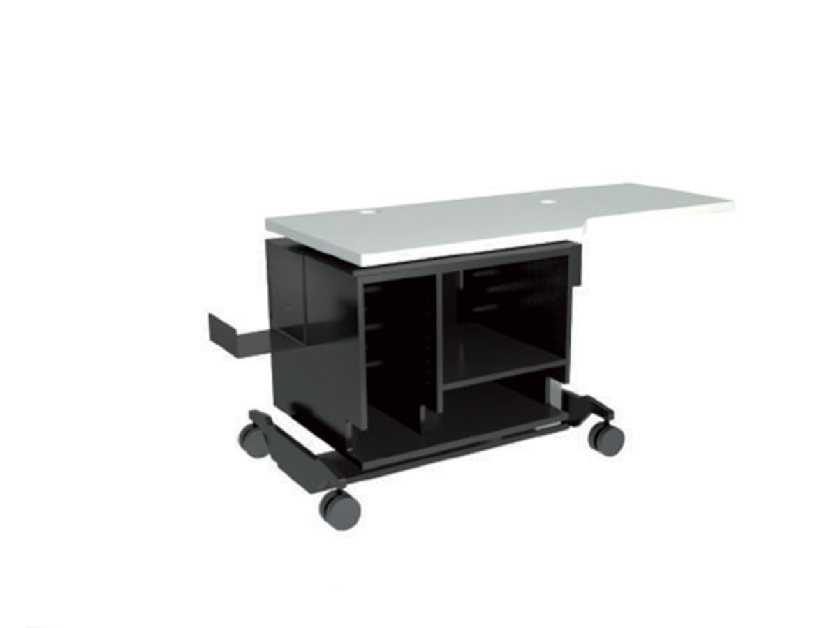 Exclusiv® Assymetrische instrumententafel voor 2 instrumenten - 400N - 160 x 60 cm