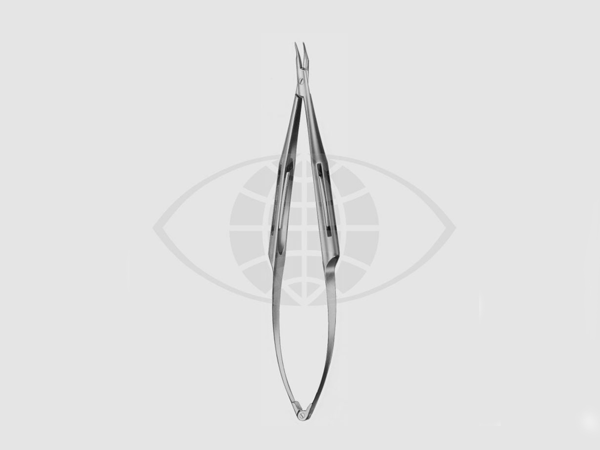 Barraquer Micro-Porte-aiguille - Courbes - Avec verrou à vis - 0,6 x 10 mm - 13 cm - 1 pc