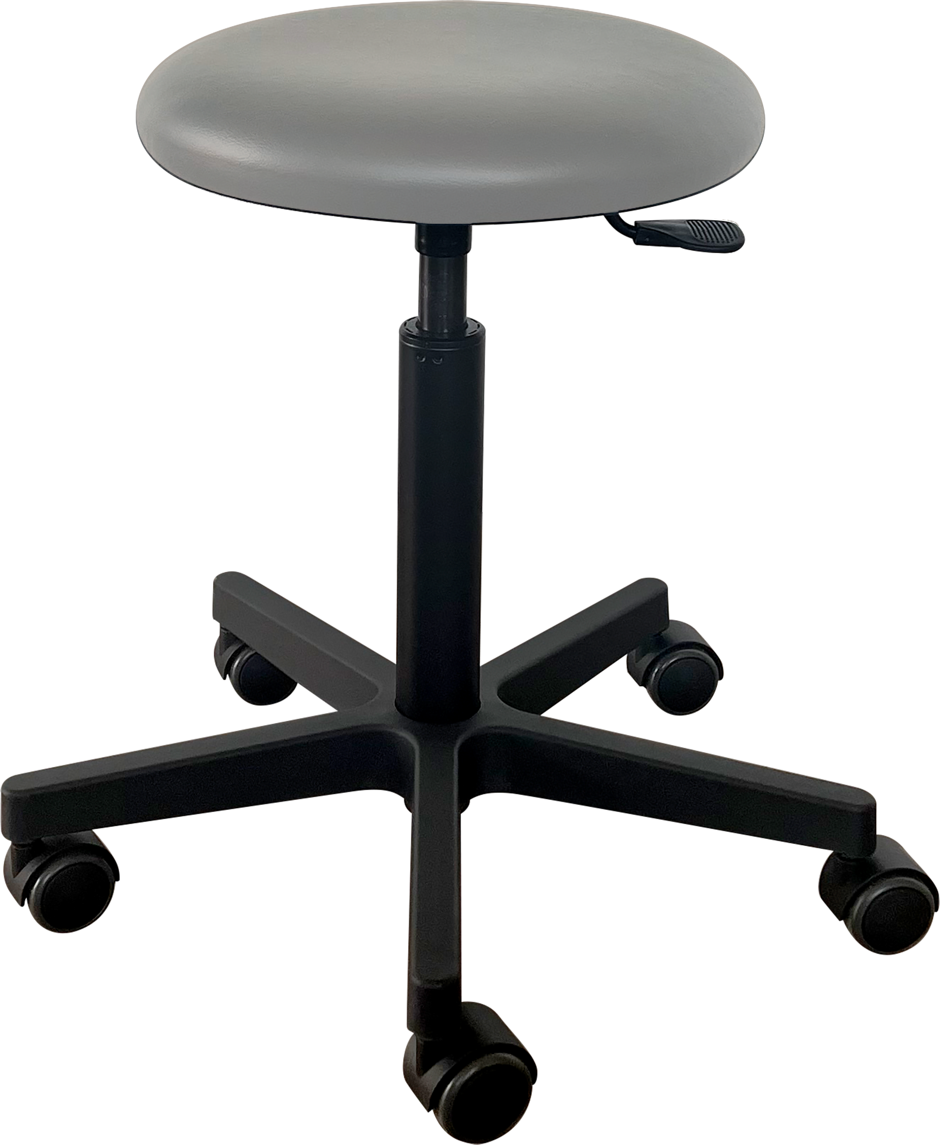 Tabouret Saar - plastique noir - 5 roues - 49-69 cm - revêtement Fresh - Portobello - 1 pc