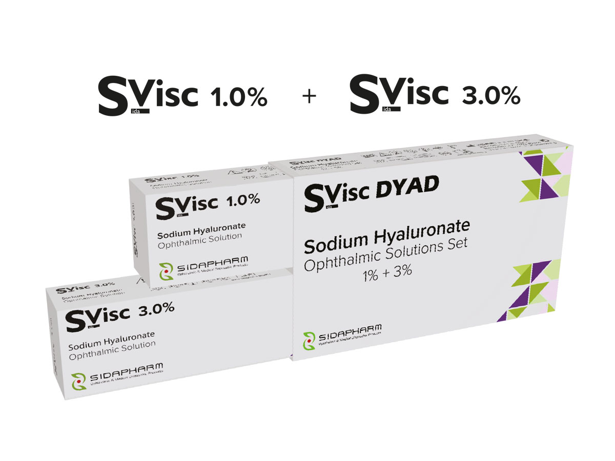 Sida-Visc Dyad Set avec Solutions Ophtalmiques de Hyaluronate de Sodium