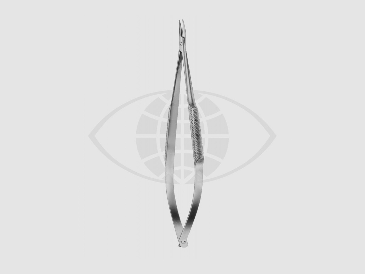 Barraquer Micro-naaldhouder - Gebogen - Extra fijne kaken - Zonder slot - 0,6 x 10 mm - 13 cm - 1 st