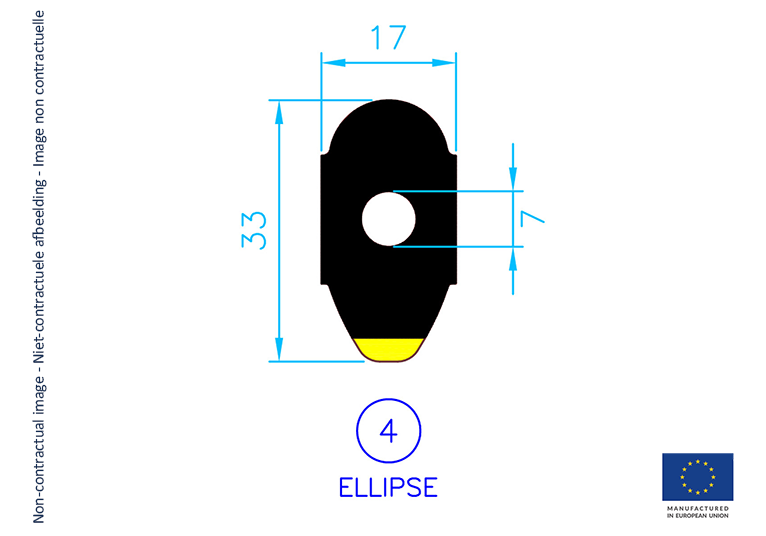 Lens blocking Red Five II - Shape nr. 4 Ellipse - Rol 1000 st