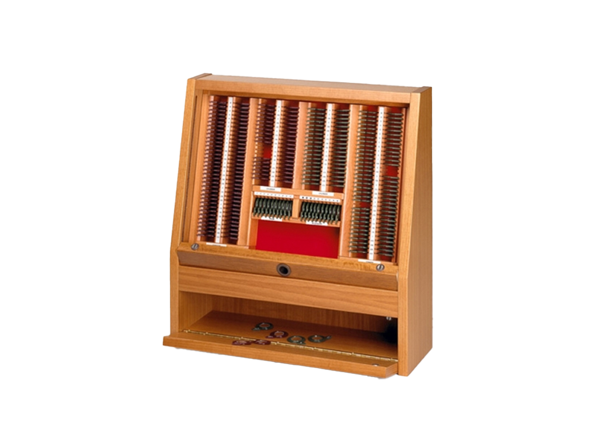 232 pasglazen & accessoires - Houten wandkoffer