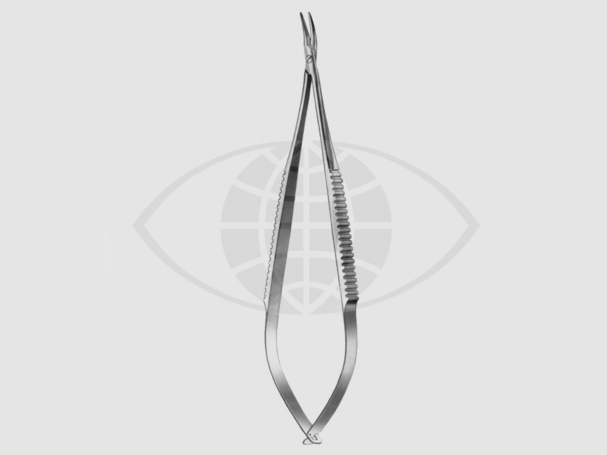 Castroviejo Naaldhouder - Gebogen - 1,0 x 11 mm - Zonder slot - 14 cm - 1 st