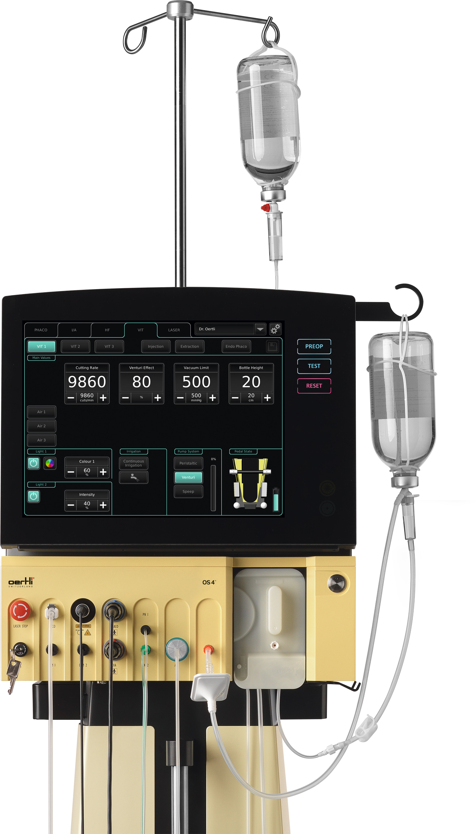 Oertli OS 4™ Phaco - Ledverlichting, Pedaal