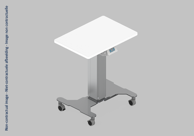 MT-10 - Instrumententafel 600 x 420 mm op centrale voet - met elektrische hoogteverstelling.