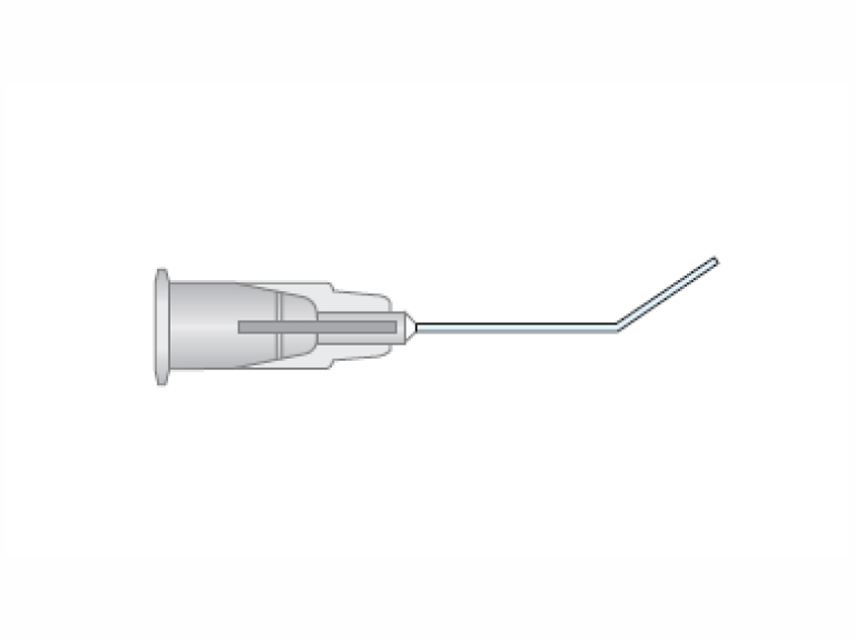 Canule viscoélastique chambre antérieure – Inclinée – Formée – 22 mm – 27G – 1 x 20 pcs