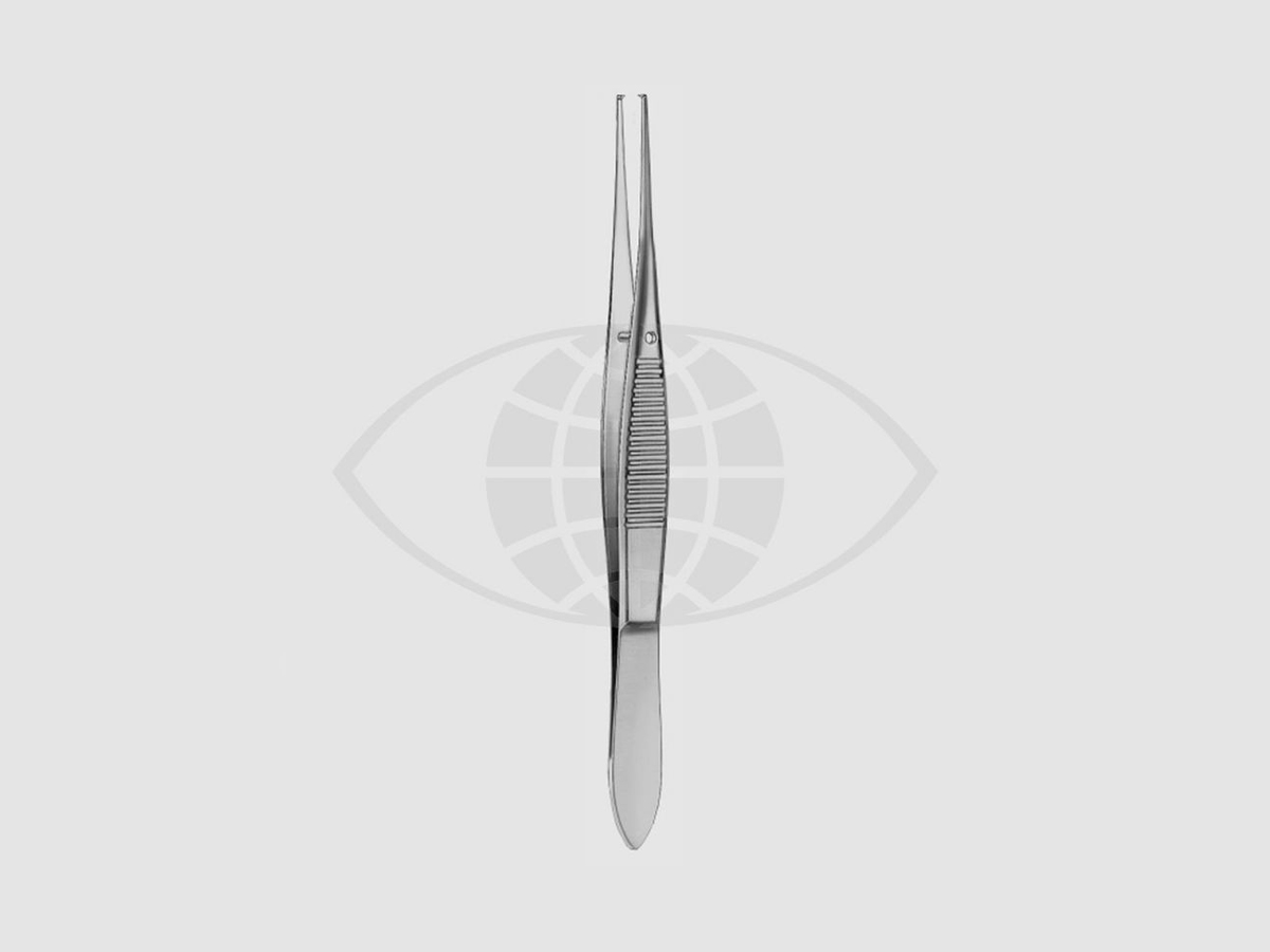 Pince à iris - Droite - 0,7 mm - 10 cm - à 1 x 2 griffes - 1 pc