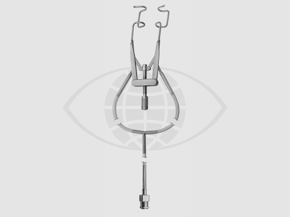 Liebermann Spéculum oculaire avec aspiration - Fil de Kirschner - 1 pc