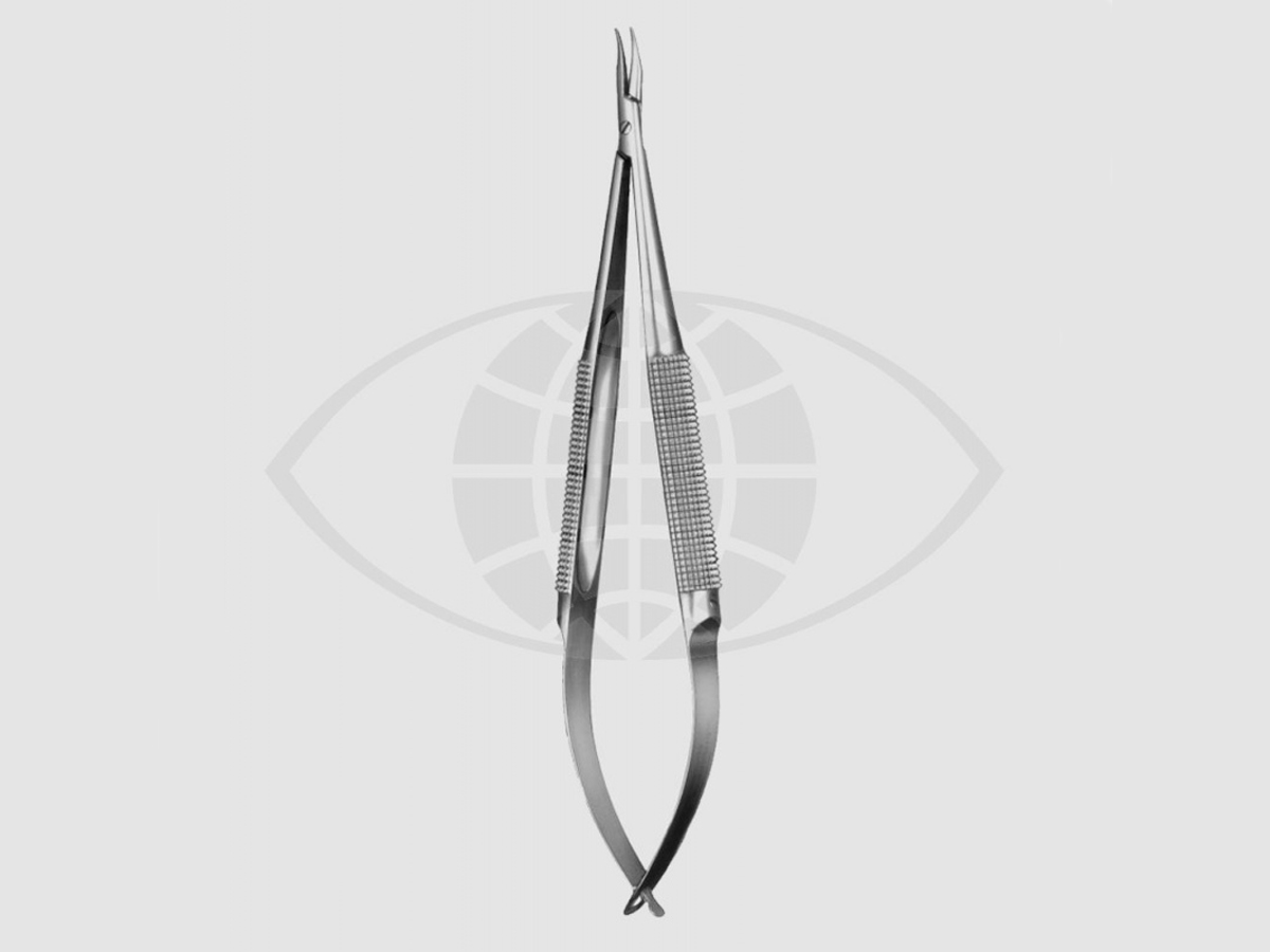 Barraquer Micro-naaldhouder - Gebogen - 12,5 cm - 1 st
