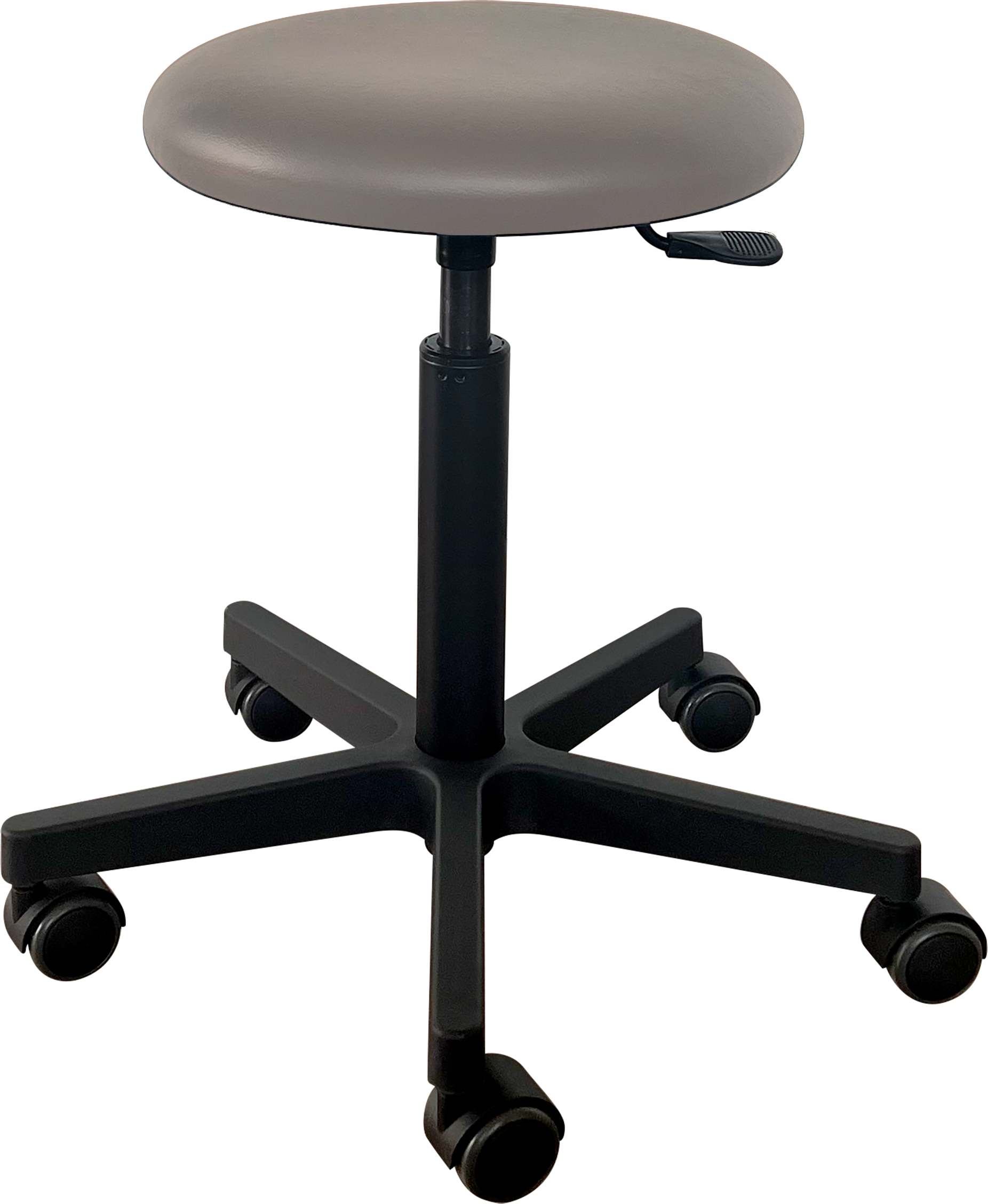 Tabouret Saar - zwarte kunststof - 5 wielen - 49-69 cm - Fresh bekleding - Lounge - 1 st