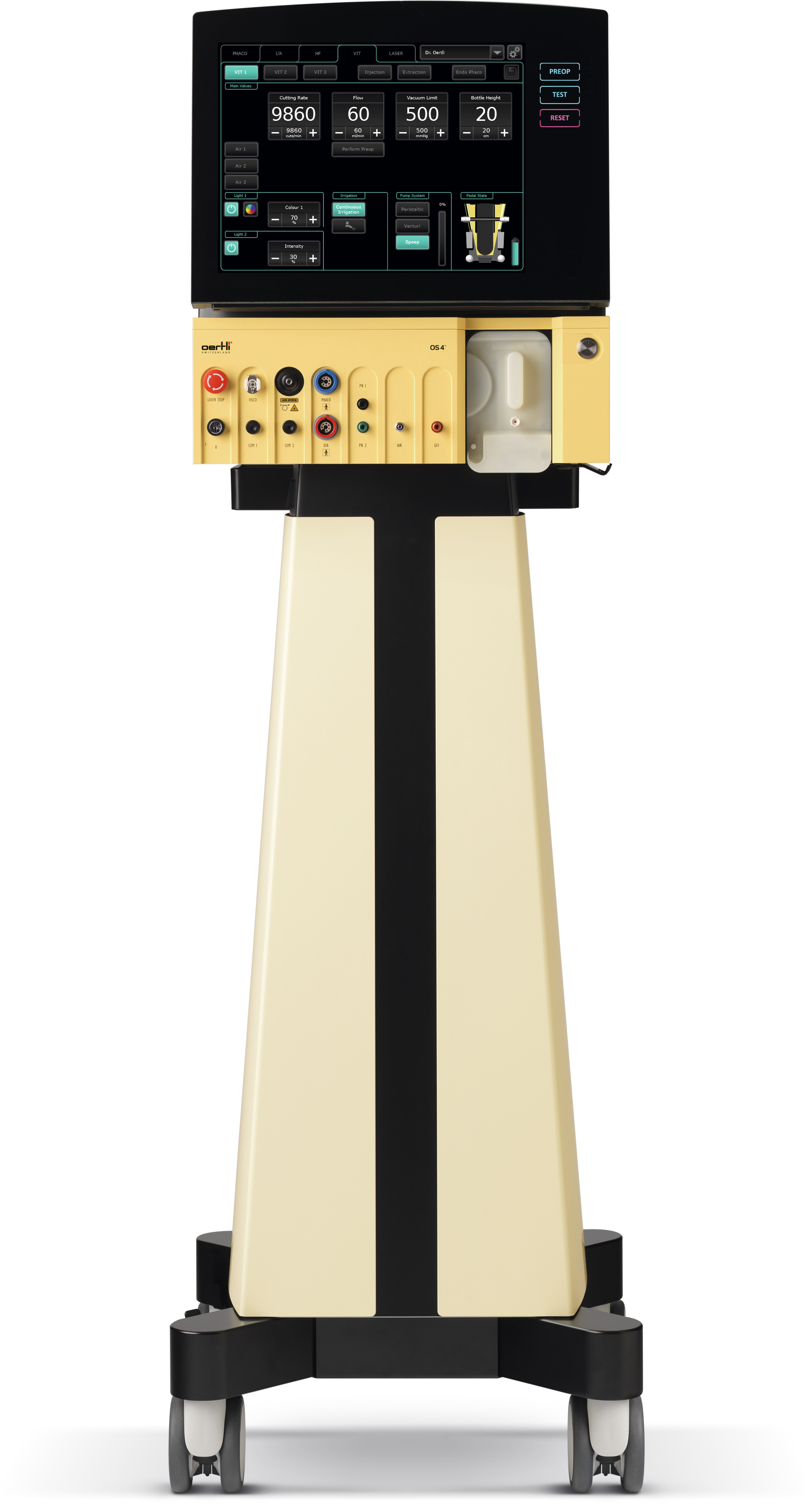 Oertli OS 4™ Phaco - Ledverlichting, Pedaal
