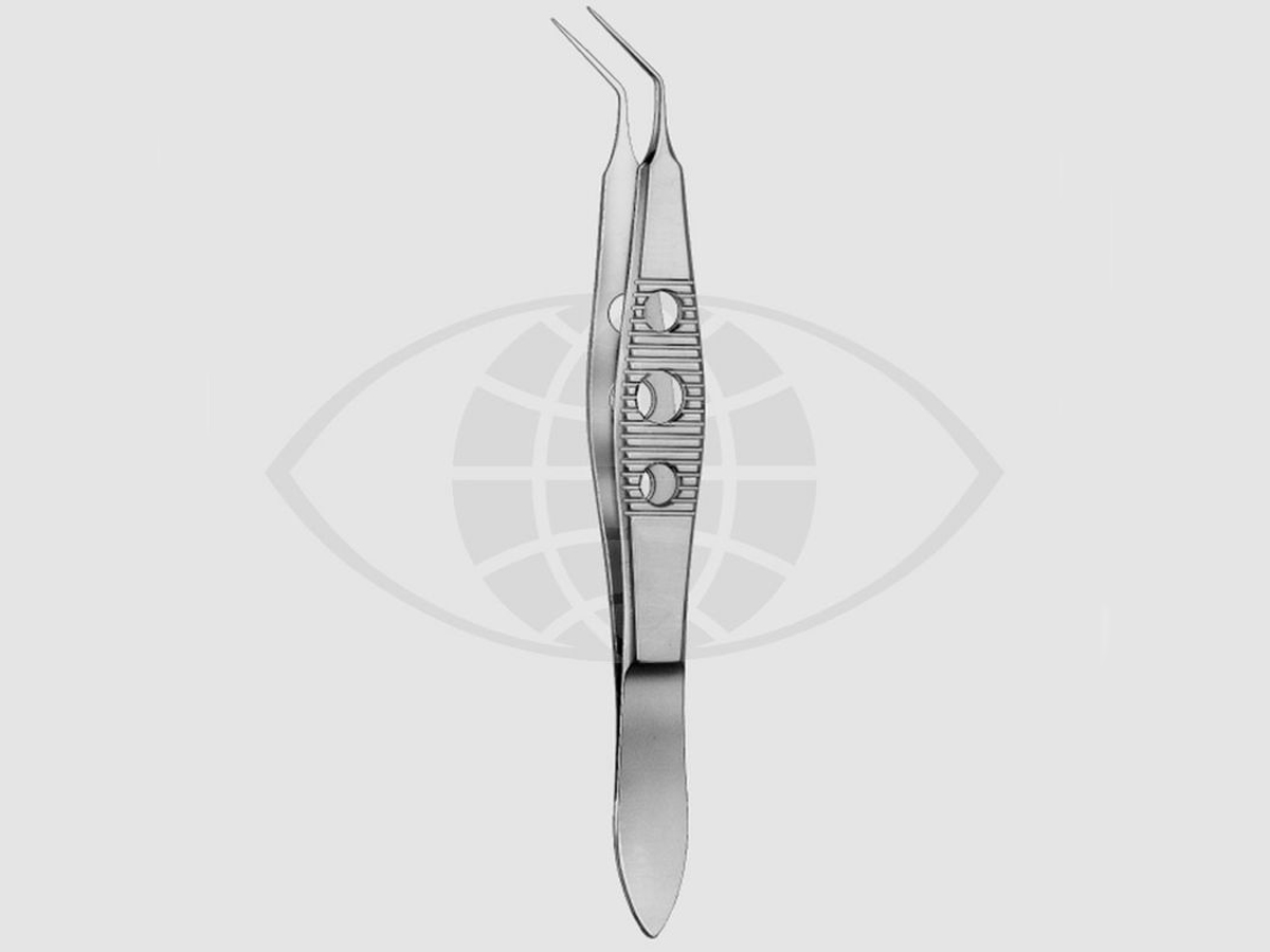 Faulkner Lenzenpincet - Hoekig - 11 mm - 10,5 cm - 1 st